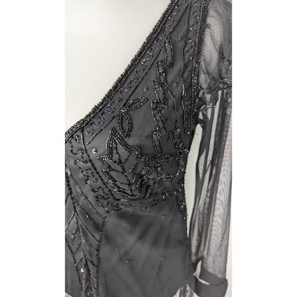 Viintage Scala Beaded Top/blouse S Gatsby,90's,Art deco,Witchy,Flapper,Rare - Picture 4 of 7